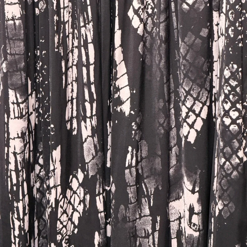 Intimately Free People Black White Snakeskin Print Maxi Kimono Small Deep V-Neck
